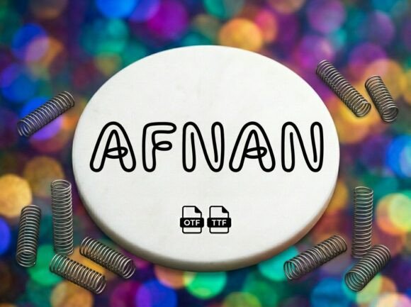 Afnan: A Playful Display Typeface for Modern Web Design