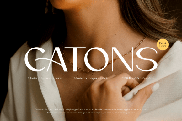 Catons: The Modern Luxury Display Font for High-End Web Design