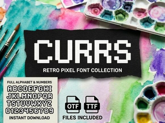 Currs: The Retro Pixel Typeface That Brings Handmade Products to Life