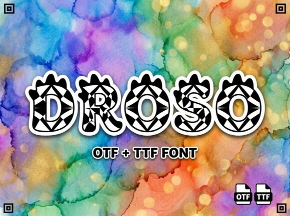 Droso: A Premium Display Typeface for Playful Editorial Design