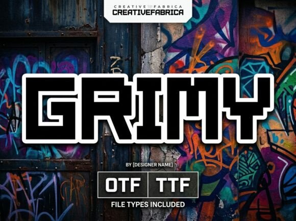 Grimy: The Bold Display Font for Handmade Product Labels and Signs