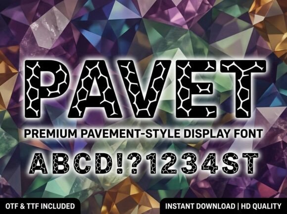 Pavet: The Structural Display Font for Handmade Brands